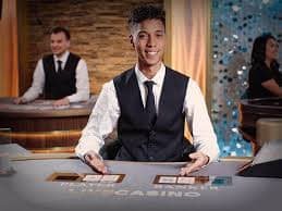 masterslot188 app showing Infinite Blackjack lobby, game list, and quick deposit button